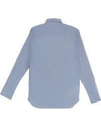 Freemans Sporting Club - Navy/white Checkered/box Long Sleeve Shirt - Lyst