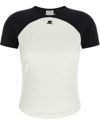 Courreges - 'Circle Contrast' T-Shirt - Lyst