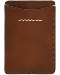 Fossil - Westover Leather Slim Minimalist Card Case Sliding Pocket Wallet - Lyst