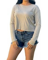 WASABI + MINT - Knot Backing Down Top - Lyst