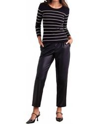 Ellen Tracy - Pleated Faux Leather Pant - Lyst