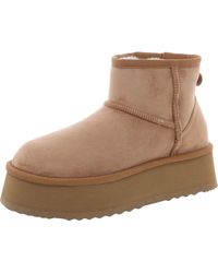 Steve Madden - Crue Faux Fur Lined Faux Suede Booties - Lyst