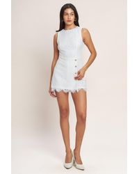 TRUEDAMES - Confidently Yours Woven Lace Skort Romper - Lyst