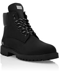 Philipp Plein - Nabuk Low Flat Boots - Lyst