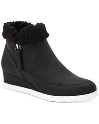 Style & Co. - Danniee Faux Leather Ankle Boots Wedge Boots - Lyst