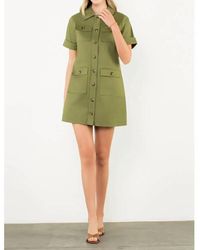 Thml - Short Sleeve Collared Dress - Lyst