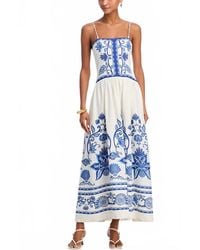 FARM Rio - Shell Garden Sleeveless Midi Dress - Lyst