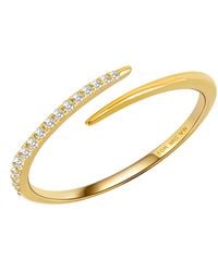 MAX + STONE - Solid 10K Stackable Open Twist Ring With Cubic Zirconia - Lyst