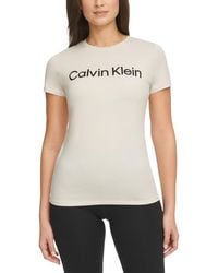 Calvin Klein - T-Shirt Cotton Graphic Logo Short Sleeve Top Fts541 - Lyst
