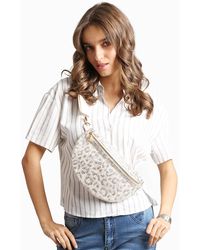 Fashnzfab - Leopard Pattern Painted Embroidered Crossbody Belt Bag Sling Bag Fanny Pack - Lyst