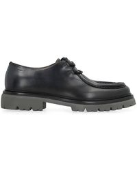 Ferragamo - Italo Leather Lace-Up Derby Shoes - Lyst