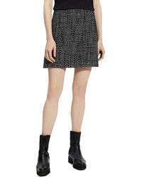 Theory - Mini Textured A-line Skirt - Lyst