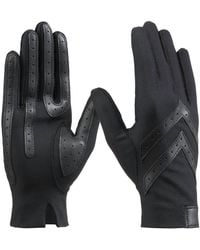 Isotoner - Spandex Shortie Glove With Chevron Detail - Lyst