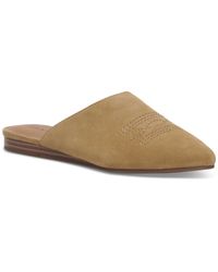 New York & Company - Chana Mule Faux Leather Square Toe Mule Sandals - Lyst