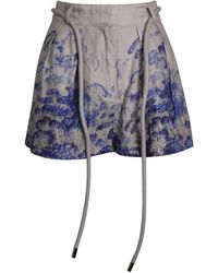 Zimmermann - Luminous Floral-print Tie-waist Shorts - Lyst
