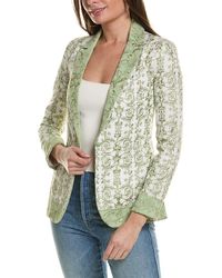 Alice + Olivia - Alice + Olivia Macey Fitted Linen-blend Blazer - Lyst