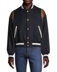 Bally - Wool-Blend Snakeskin-Embossed Bomber Jacket - Lyst