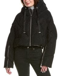 Khrisjoy - Khris Rhinestone Crop Puffer Down Jacket - Lyst