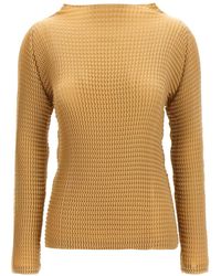 Issey Miyake - Suede Like Pleats' Blouse - Lyst