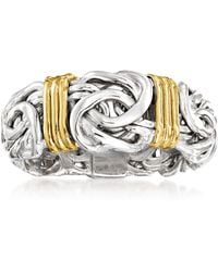 Ross-Simons - Sterling Byzantine Ring With 14Kt Stations - Lyst
