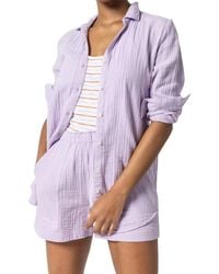 Lilla P - Long Sleeve Button Down Tunic - Lyst