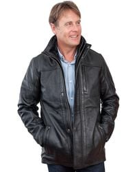Infinity Leather - Warm Mid-Length Biker Jacket - Lyst