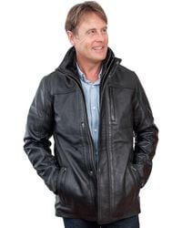 Infinity Leather - Warm Mid-Length Biker Jacket - Lyst