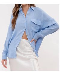 Blu Pepper - Bluebell Long Sleeve Button Down Shirt - Lyst