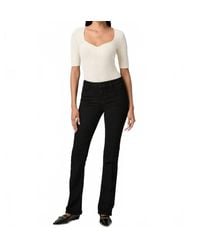 PAIGE - High Rise Manhattan Boot Cut Jeans - Lyst