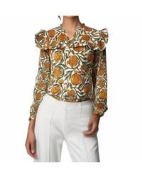 CELINA MOON - Ruffle Blouse - Lyst