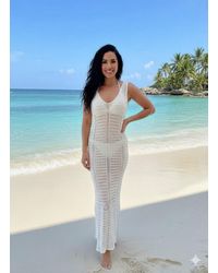 TRUEDAMES - Long Maxi Dress Cover Up Beach Crochet - Lyst