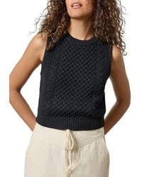 Lilla P - Cropped Cable Tank Sweater - Lyst