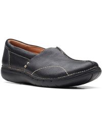 Clarks - Un Loop Stride Leather Slip On Loafers - Lyst