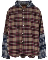 PDF - Striped Hooded Shirt - Lyst