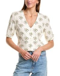 Kule - Button Cropped Blouse - Lyst