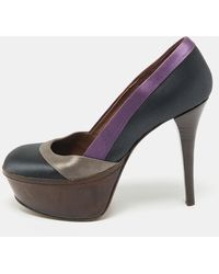 Marni - Satin Platform Pumps - Lyst