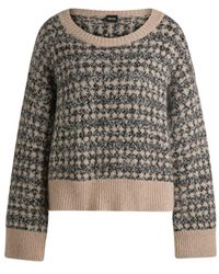 BOSS - Jacquard-Knit Sweater With Three-Colored Yarn - Lyst