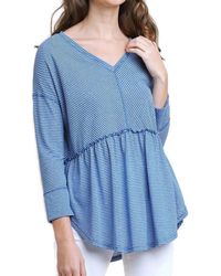 Umgee - Babydoll Striped Top - Lyst