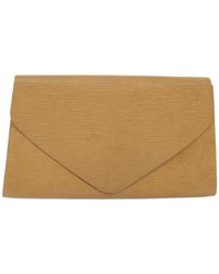 Louis Vuitton - Leather Clutch Bag (pre-owned) - Lyst