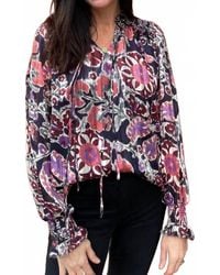 Fate - Front Tie Ruffled V-Neck Long Sleeve Top - Lyst
