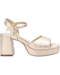 Xti - Heeled Suede Sandals With Platform - Lyst