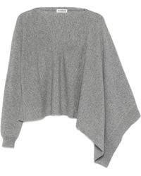 Jil Sander - Crewneck Sweater With Drape - Lyst