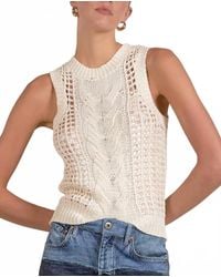 Elan - Open Knit Sleeveless Sweater Tank - Lyst