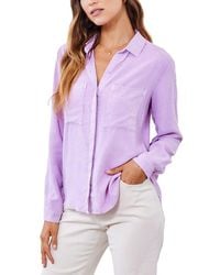 Bella Dahl - Two Pocket Classic Button Down Top - Lyst