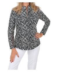 Lulu-B - High Neck Zip Up Top - Lyst