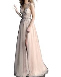 Jovani - Long Sleeveless Prom Dress - Lyst