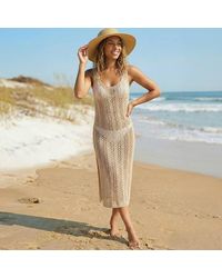 TRUEDAMES - Elegant Crochet Cover Up Sleeveless Maxi Dress - Lyst