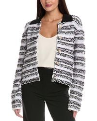 St. John - Textured Tweed Linen-Blend Jacket - Lyst