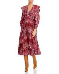 10 Crosby Derek Lam - Crishelle Floral Print Ruffled Midi Dress - Lyst