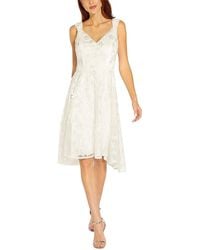 Adrianna Papell - Plus Lace Knee-length Cocktail And Party Dress - Lyst